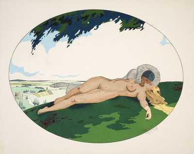 The Five Senses - Hearing, Sight, Smell, Touch and Taste by Ettore Tito